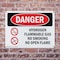 Signmission Hydrogen Flammable Gas No Smoking Open Flame Danger Sign, Plastic, 10in W x 7in L, 2PK OS-2PACK-DS-P-710-L-1370 - alternate 4